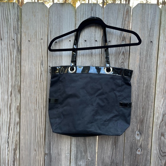 BRIDE Black Tote with Silver Sequin Lettering - Picture 3 of 4